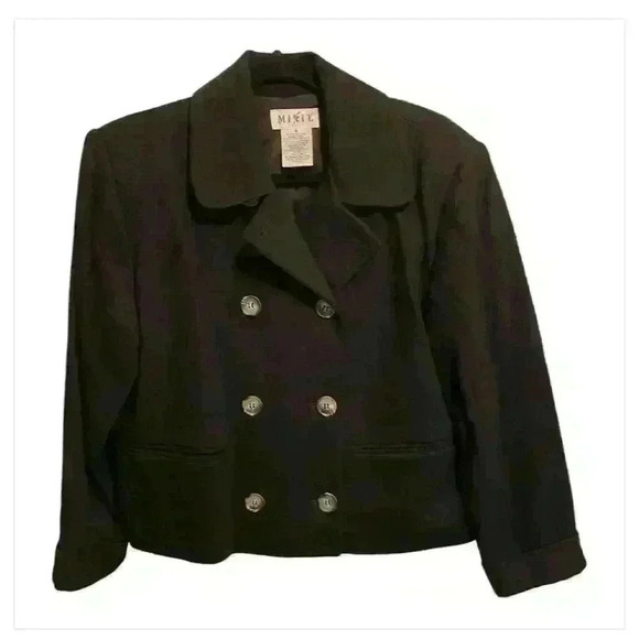 Mixit Jackets & Blazers - Mixit Women's Vintage Black Cropped Peacoat Jacket Size M